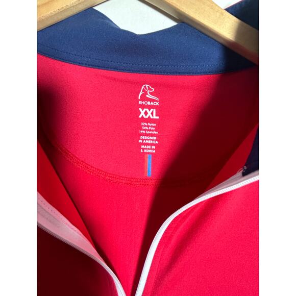 Rhoback The Sunday Red Z-Q Zip Size XXL - Picture 3 of 7